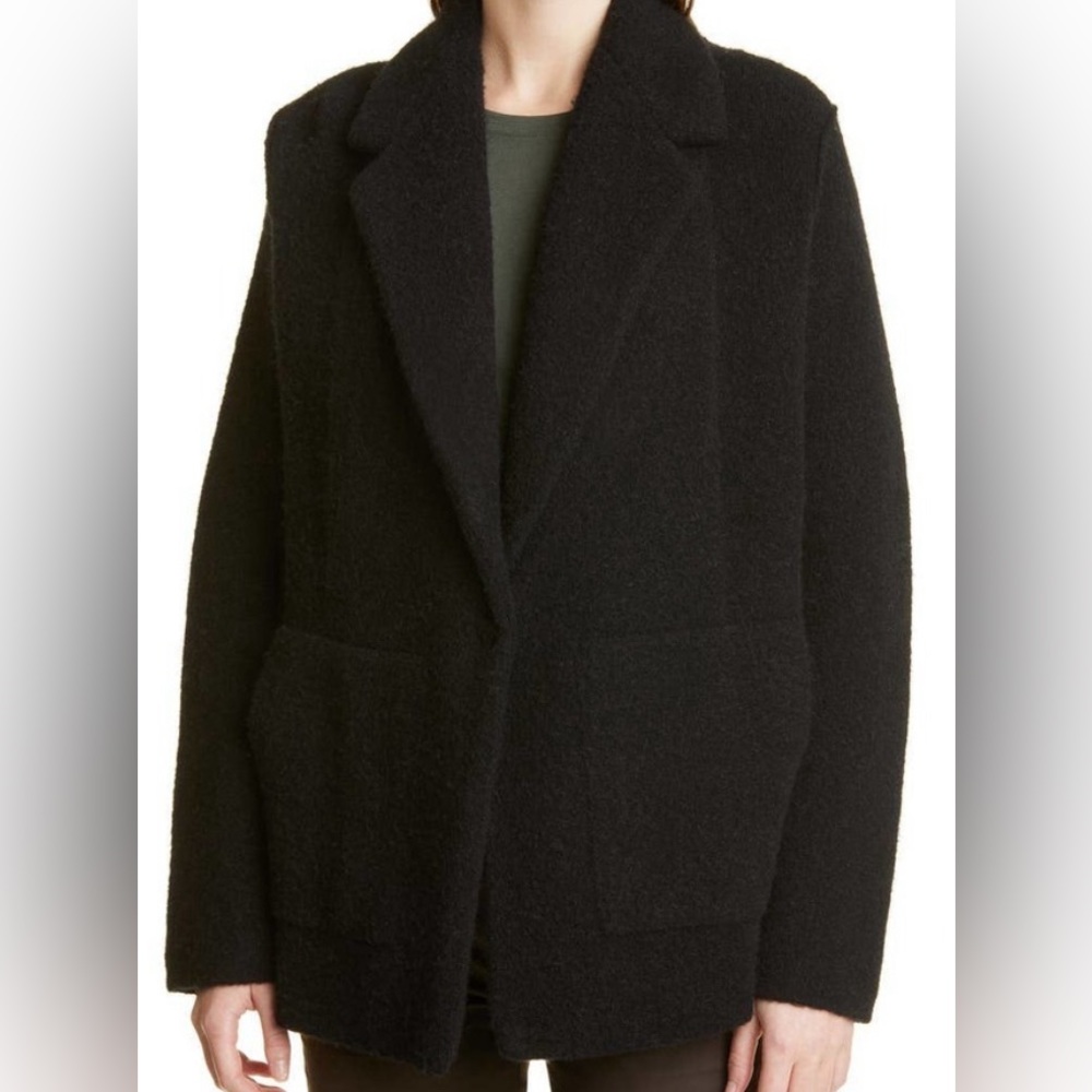 Vince Sweater-Knit Black Oversized Blazer Jacket‎ Size L NWT